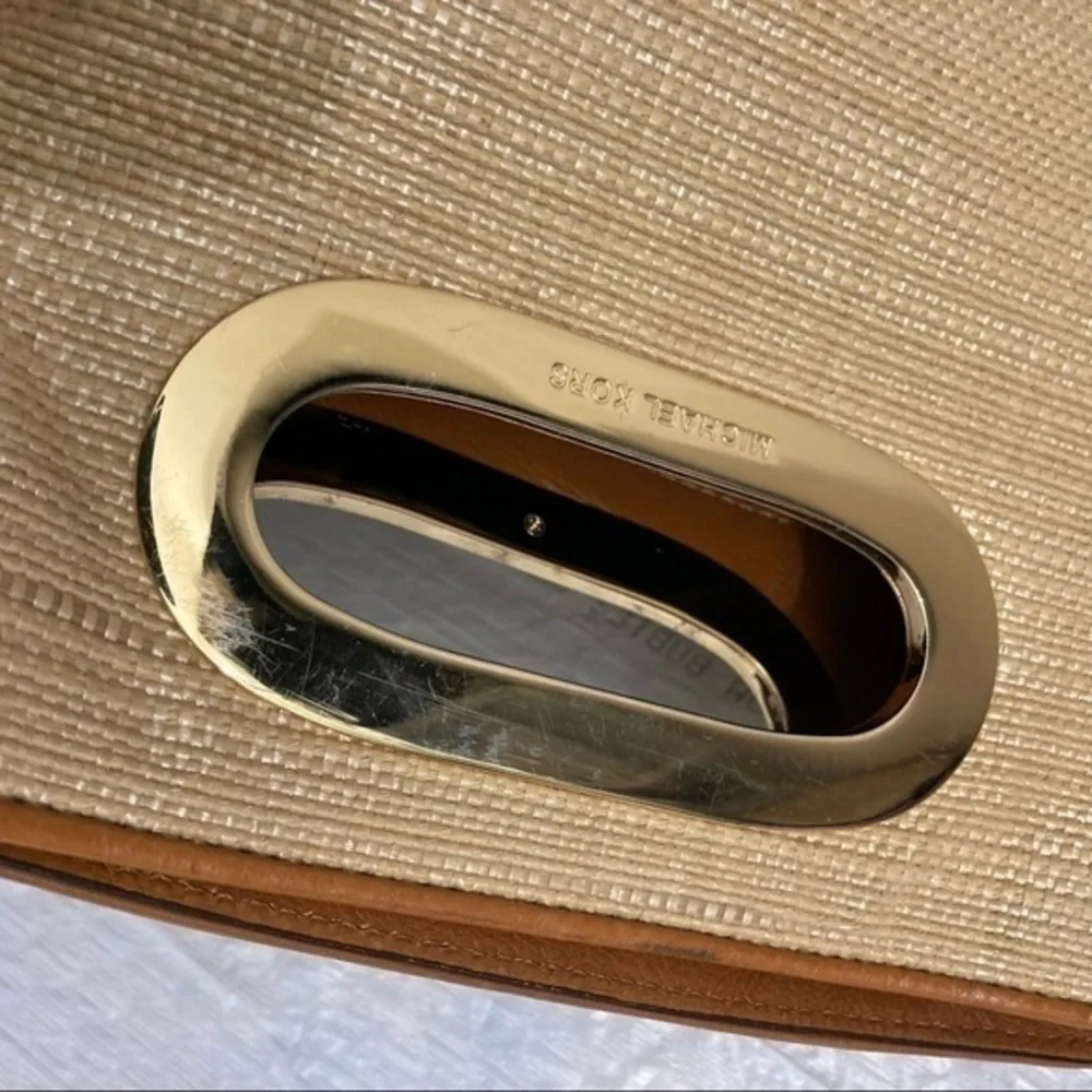 Michael kors wicker clutch bag